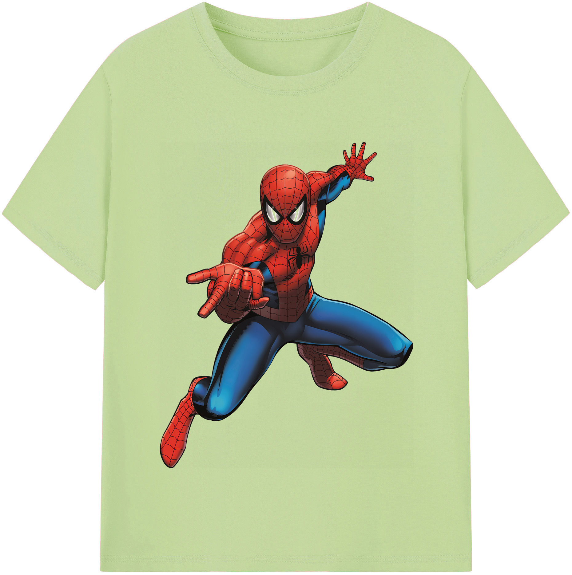 （画像用） Spider Man スパイダーマン 綿100％半袖Tシャツ（フロントプリント）